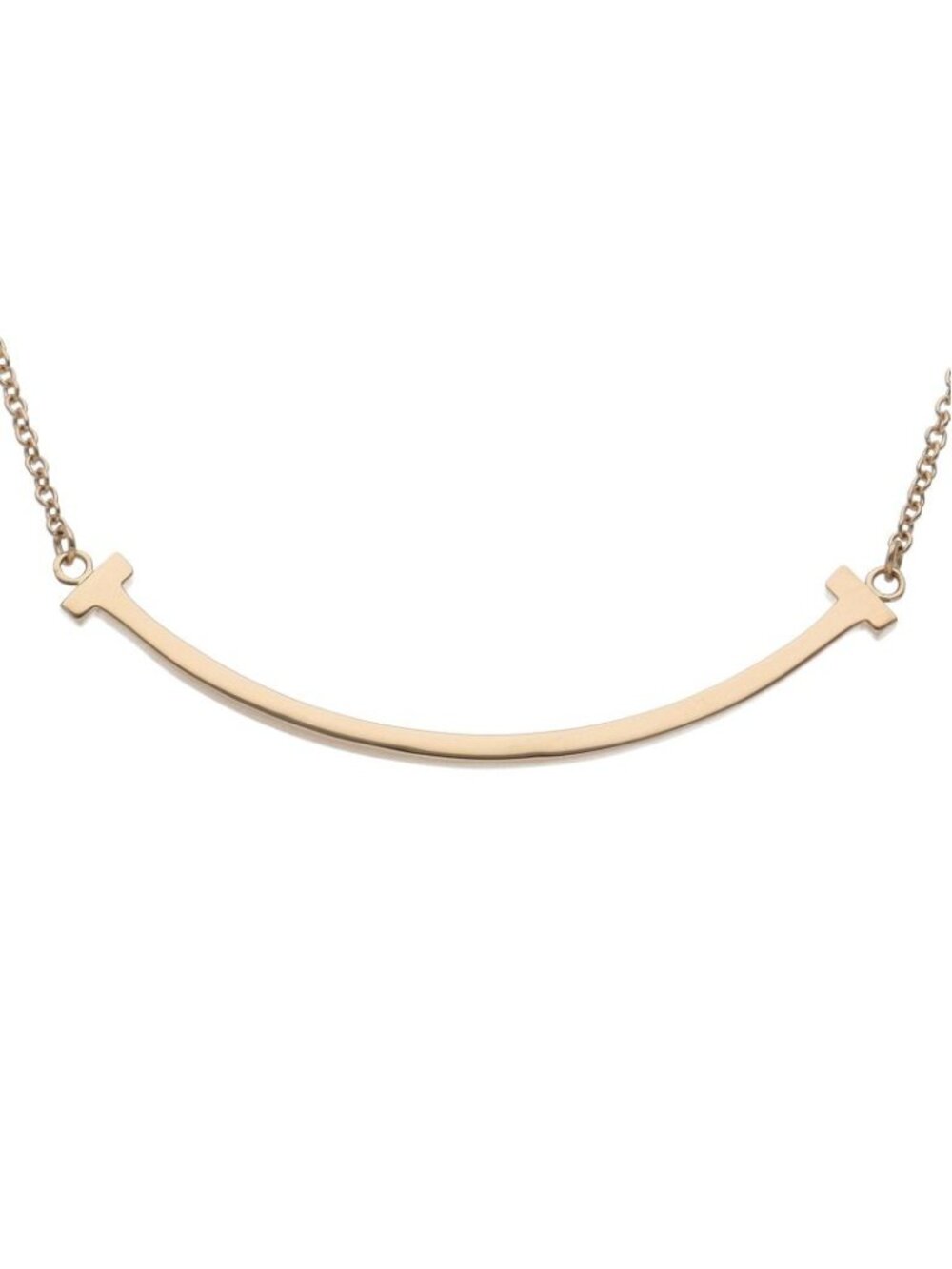Tiffany & Co T Smile Small Necklace 18K Pink Gold